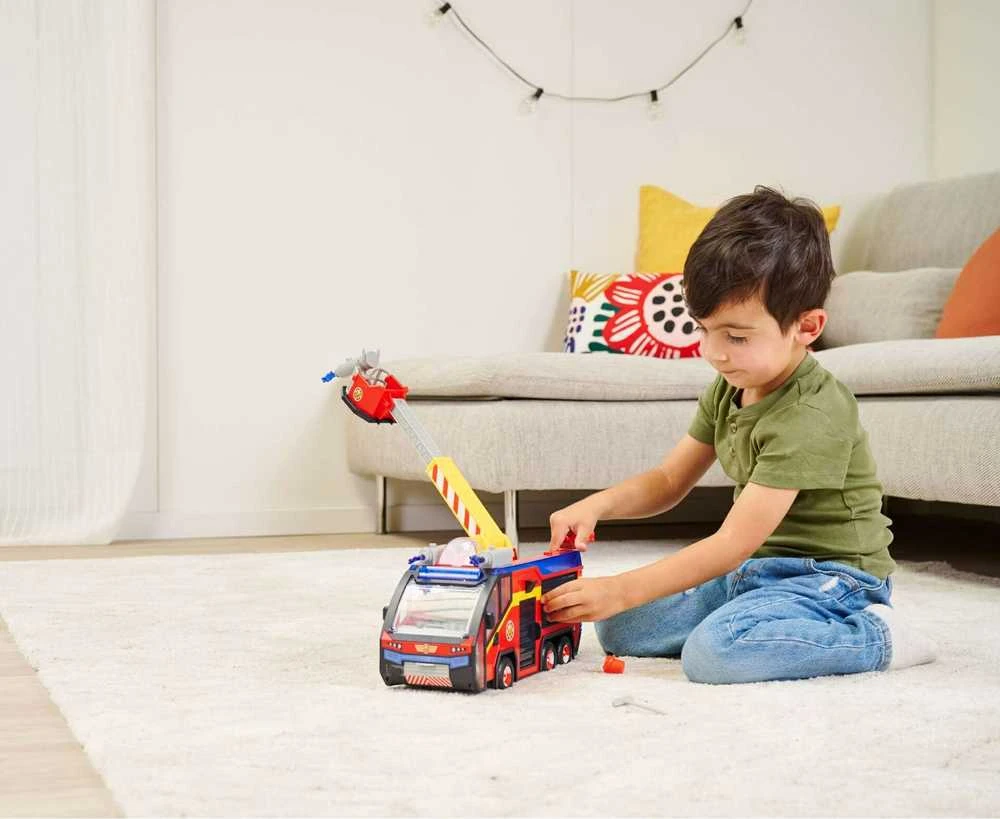 Simba Fireman Sam komplektas Big Gaisrinė mašina Jupiter interaktyvus automobilis + 2 figūrėlės šviesos garsas