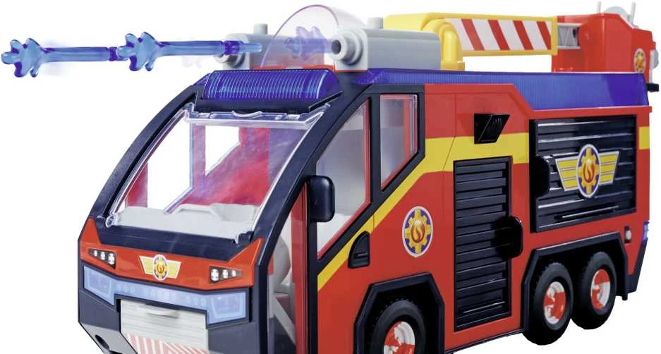 Simba Fireman Sam komplektas Big Gaisrinė mašina Jupiter interaktyvus automobilis + 2 figūrėlės šviesos garsas