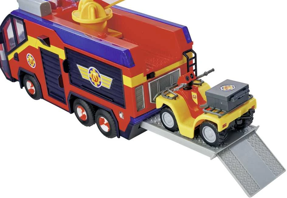 Simba Fireman Sam komplektas Big Gaisrinė mašina Jupiter interaktyvus automobilis + 2 figūrėlės šviesos garsas