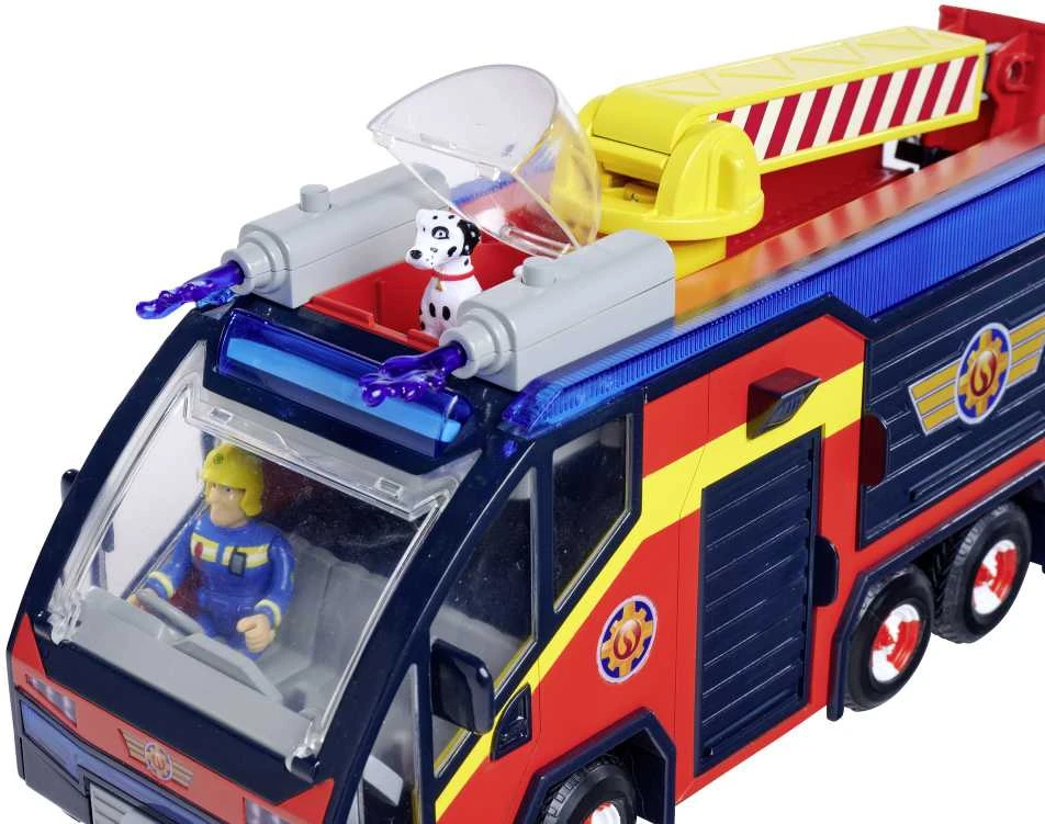 Simba Fireman Sam komplektas Big Gaisrinė mašina Jupiter interaktyvus automobilis + 2 figūrėlės šviesos garsas