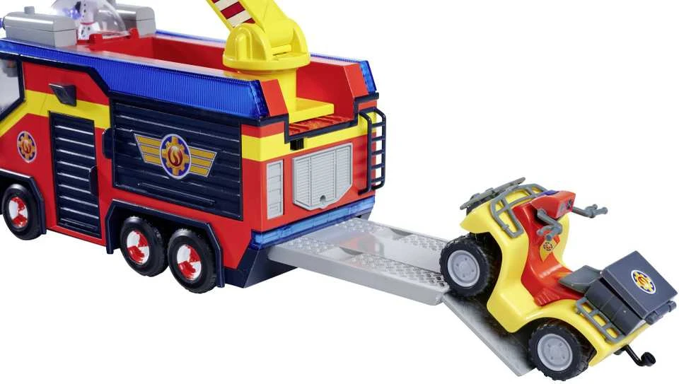 Simba Fireman Sam komplektas Big Gaisrinė mašina Jupiter interaktyvus automobilis + 2 figūrėlės šviesos garsas