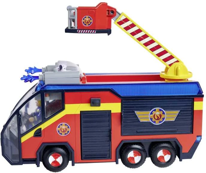 Simba Fireman Sam komplektas Big Gaisrinė mašina Jupiter interaktyvus automobilis + 2 figūrėlės šviesos garsas