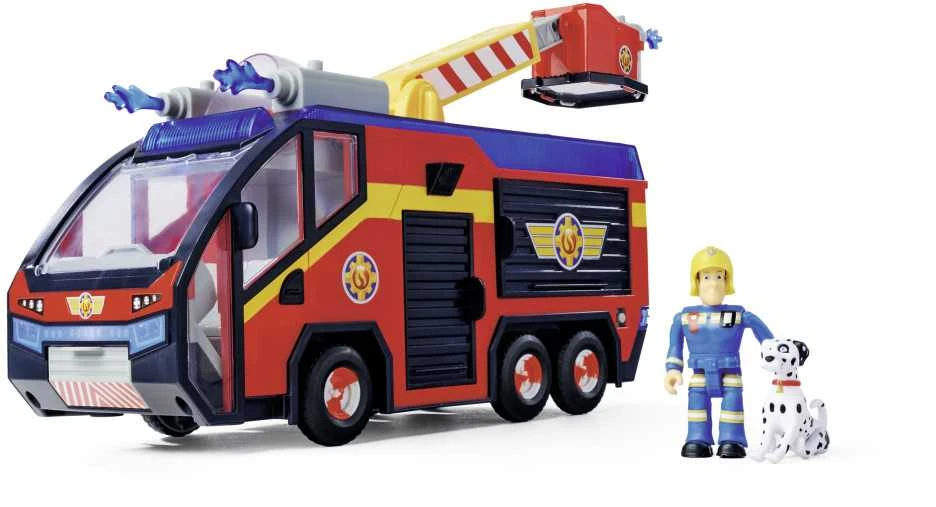 Simba Fireman Sam komplektas Big Gaisrinė mašina Jupiter interaktyvus automobilis + 2 figūrėlės šviesos garsas