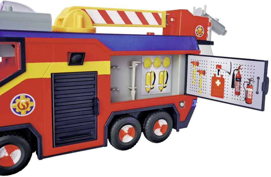 Simba Fireman Sam komplektas Big Gaisrinė mašina Jupiter interaktyvus automobilis + 2 figūrėlės šviesos garsas