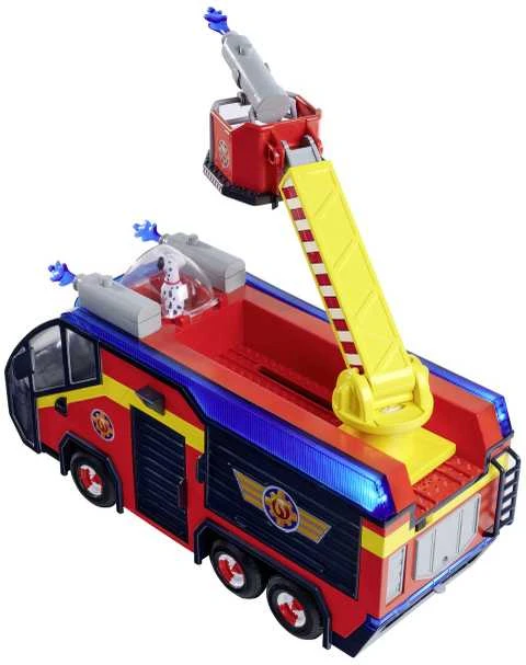 Simba Fireman Sam komplektas Big Gaisrinė mašina Jupiter interaktyvus automobilis + 2 figūrėlės šviesos garsas