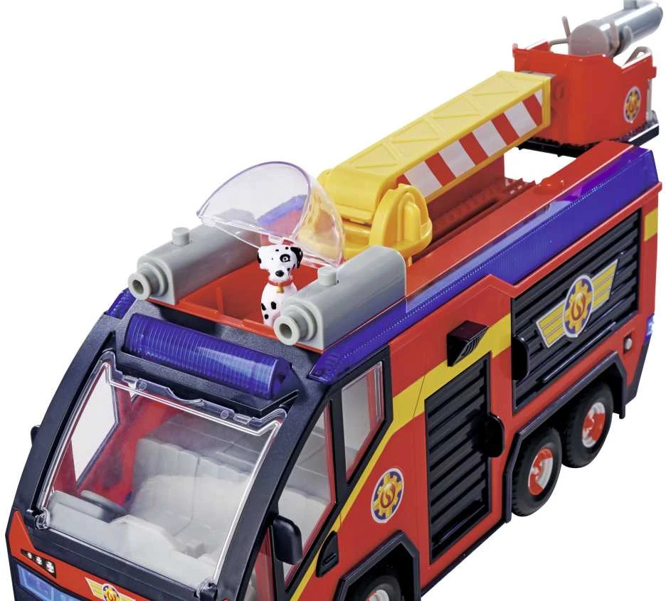 Simba Fireman Sam komplektas Big Gaisrinė mašina Jupiter interaktyvus automobilis + 2 figūrėlės šviesos garsas
