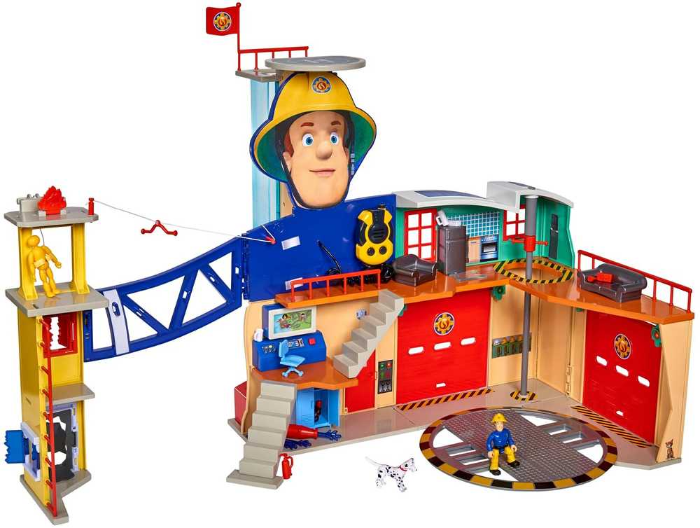 Dickie Simba - Fireman Sam XXL gaisrinė su šviesos garso figūra