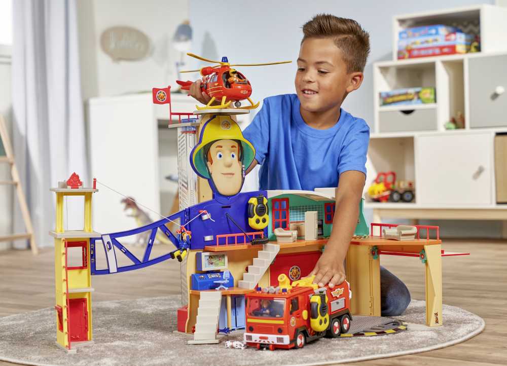 Dickie Simba - Fireman Sam XXL gaisrinė su šviesos garso figūra