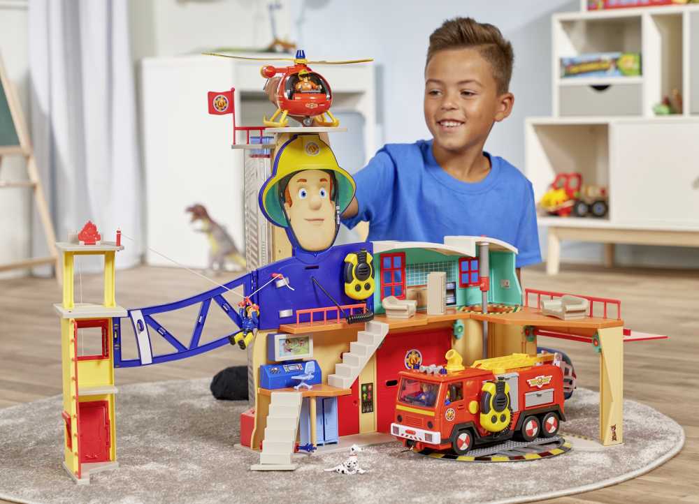 Dickie Simba - Fireman Sam XXL gaisrinė su šviesos garso figūra