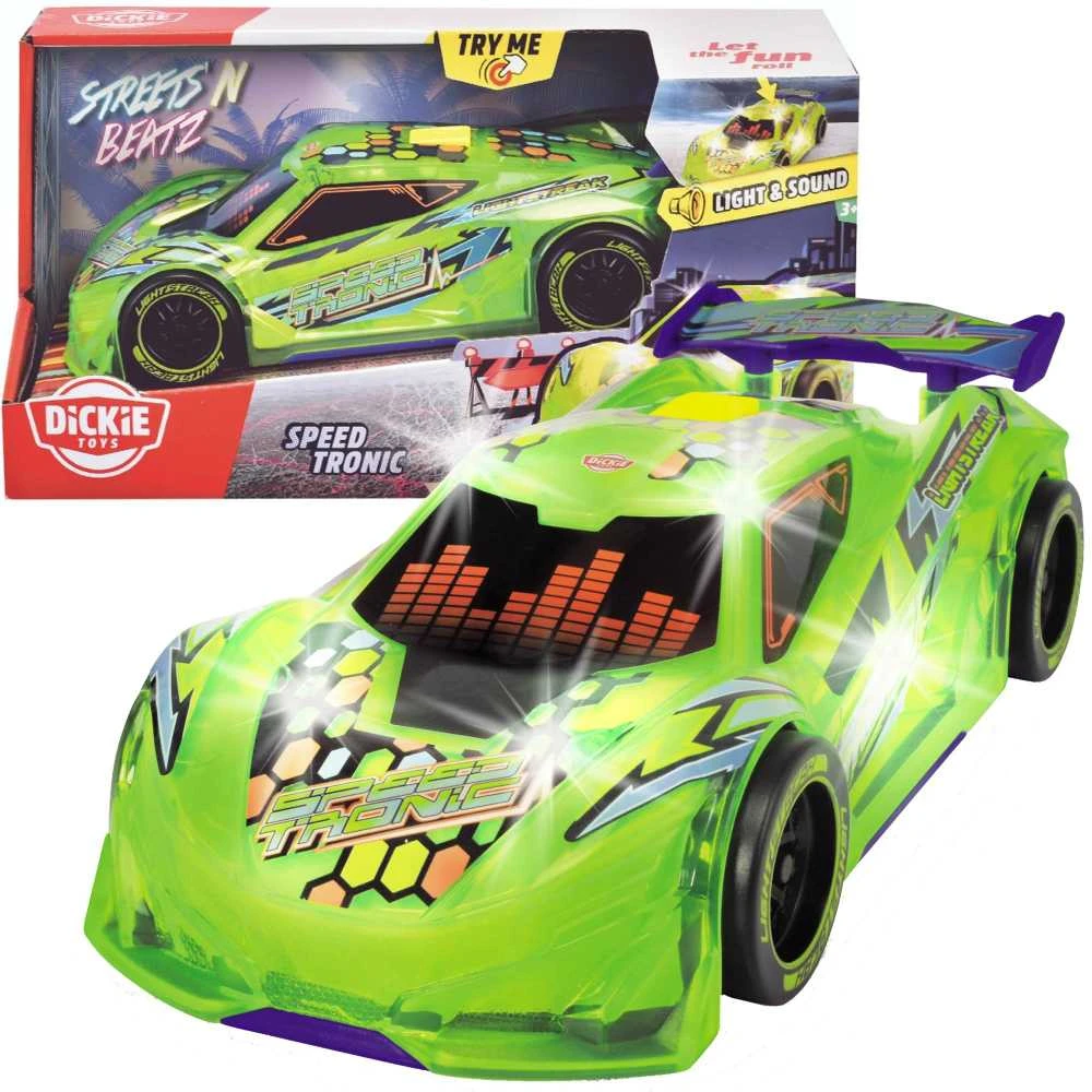 Lenktyninis automobilis su žibintais Garsas Speed Tronic Dickie Toys