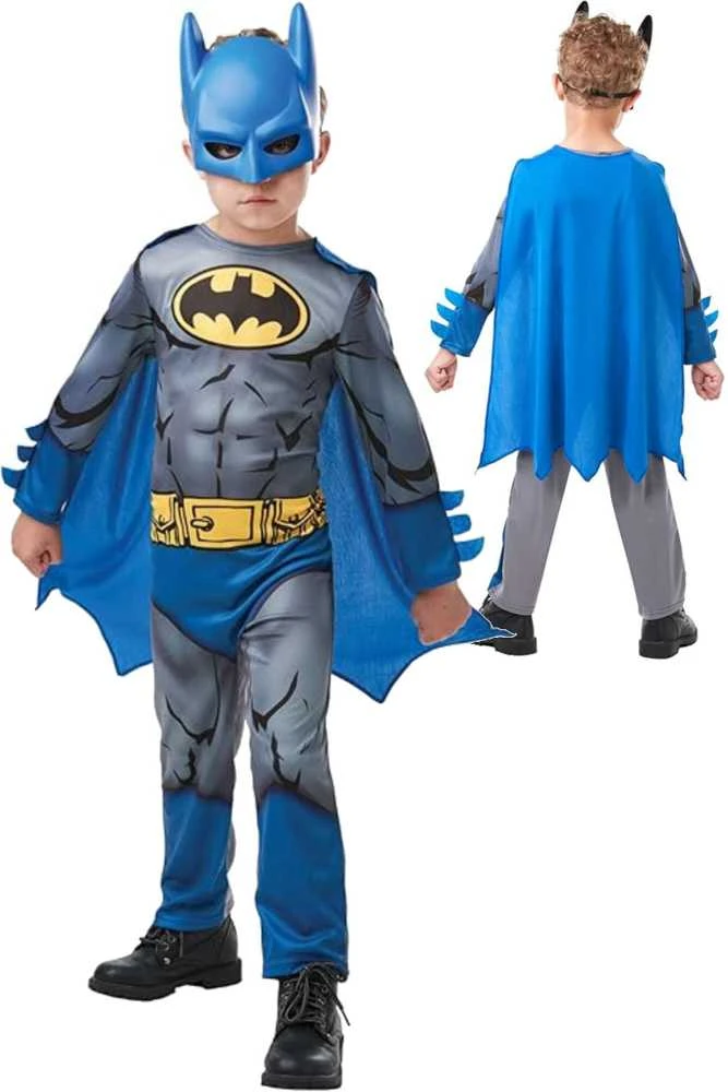 DC Comics Betmeno karnavalinis kostiumas, juodas maskavimas 110-116 cm (5-6 metai)