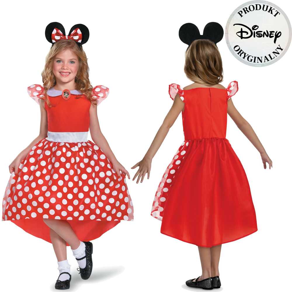 Disney karnavalinis kostiumas mergaitėms Minnie Mouse kostiumas 110-122 cm (5-6 metų)
