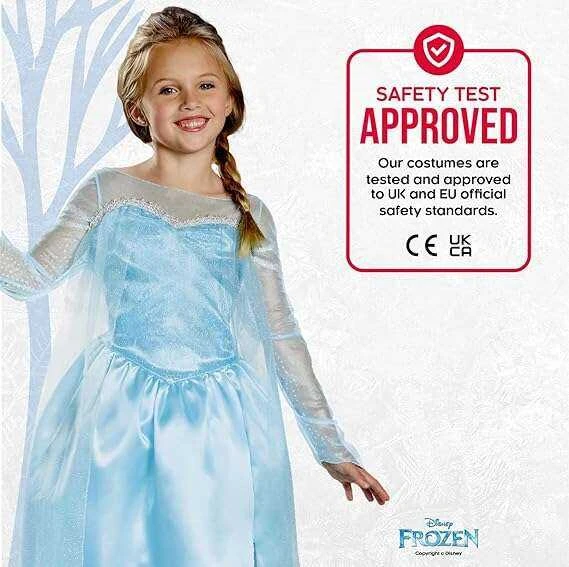 Jakks Disney Frozen Elsos Frozen princesės karnavalinis kostiumas 109-123 cm (5-6 metų)