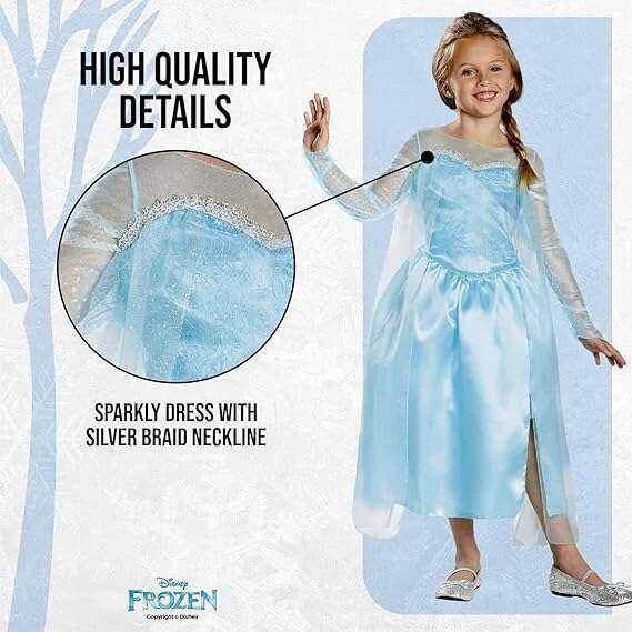 Jakks Disney Frozen Elsos Frozen princesės karnavalinis kostiumas 109-123 cm (5-6 metų)