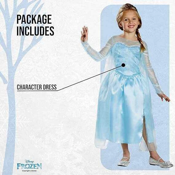 Disguise Disney Frozen Elsa Frozen princesės karnavalinis kostiumas 98-110 cm (3-4 metai)