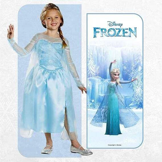 Jakks Disney Frozen Elsos Frozen princesės karnavalinis kostiumas 109-123 cm (5-6 metų)
