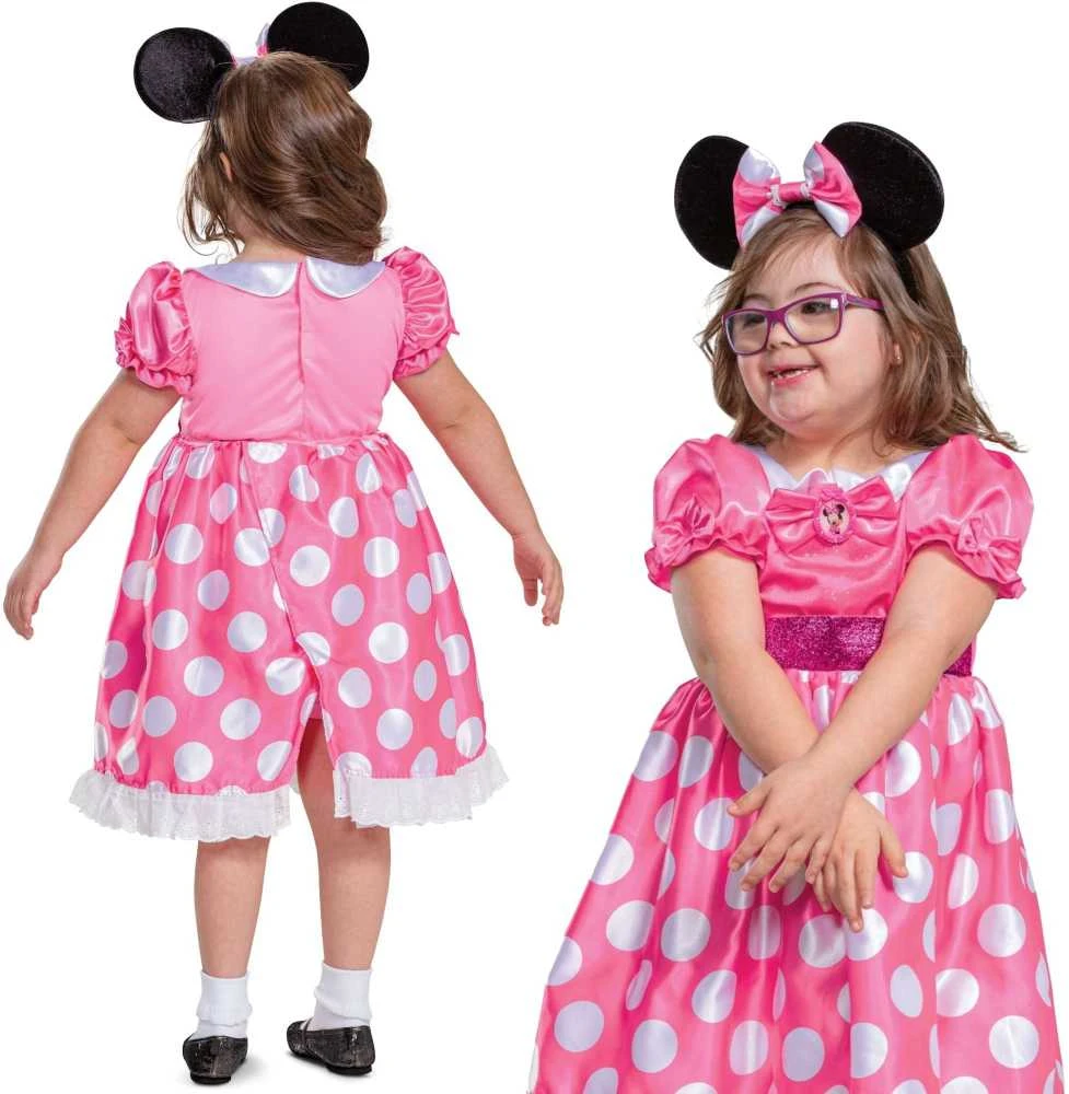 Disney Minnie Mouse karnavalinis kostiumas, pritaikytas vaikams su negalia 109-123 cm (5-6 metų)