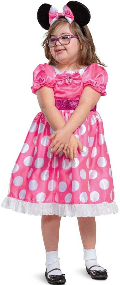 Disney Minnie Mouse karnavalinis kostiumas, pritaikytas vaikams su negalia 109-123 cm (5-6 metų)