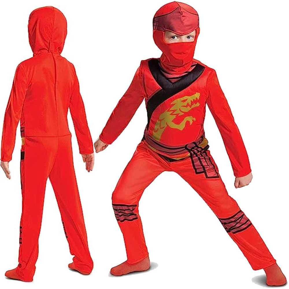Bigbuy Carnival LEGO Ninjago karnavalo kostiumas berniukui Kai kostiumo maskuotė 94-109 cm (3-4 metų)
