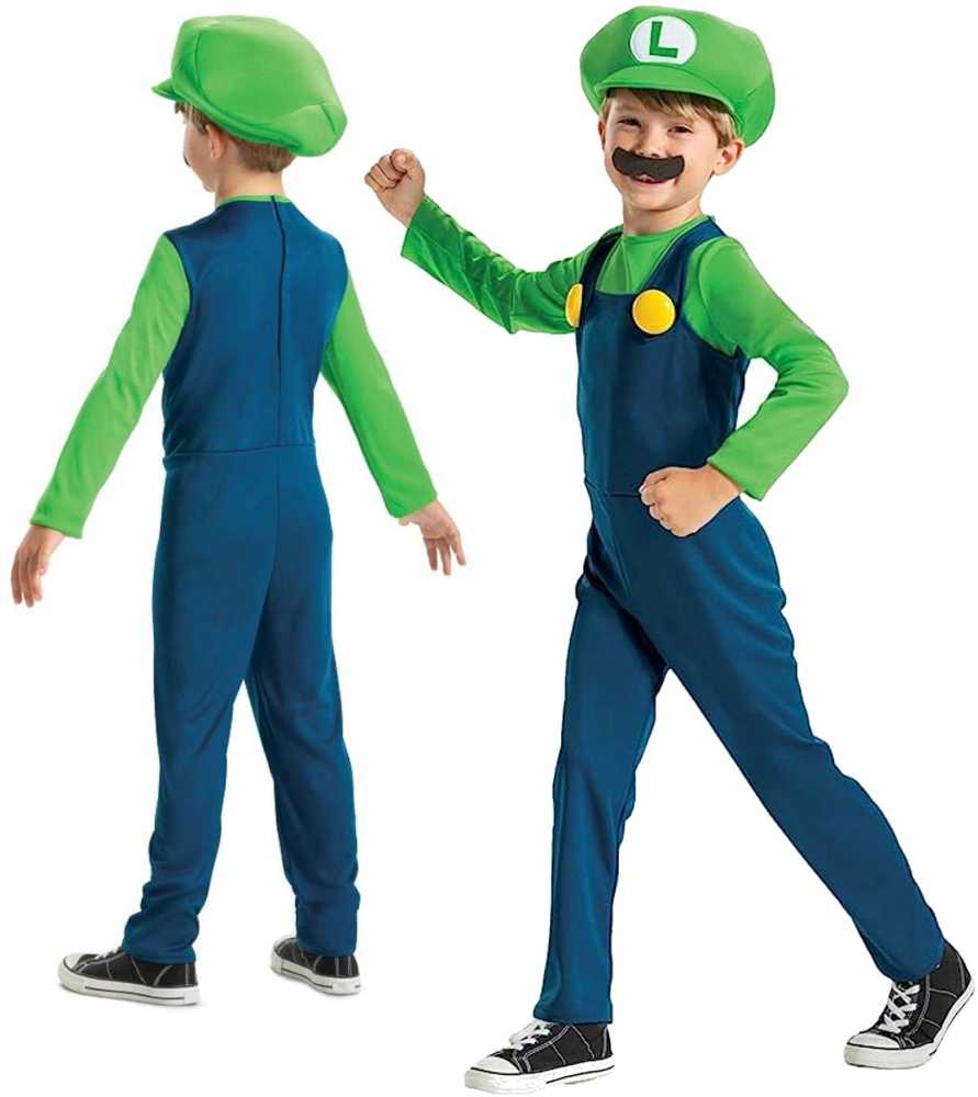 Disquise DISGUISE SUPER MARIO Kostiumas Luigi, 7-8 m.