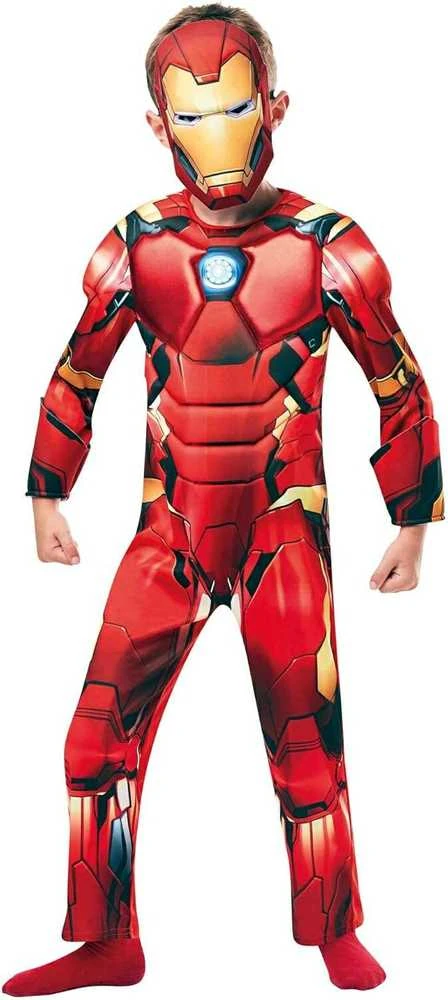 Rubies Marvel Iron Man karnavalinis kostiumas, raudonas maskavimas, 122–128 cm (7–8 metai)