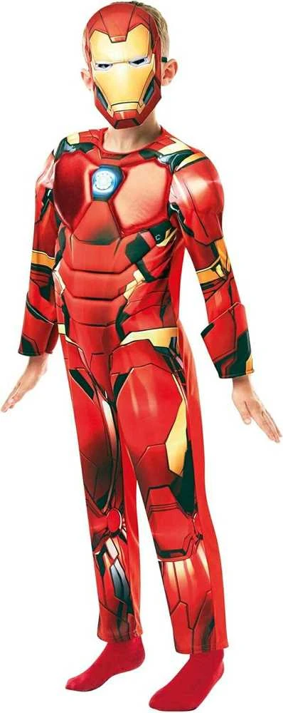 Rubies Marvel Iron Man karnavalinis kostiumas, raudonas maskavimas, 122–128 cm (7–8 metai)