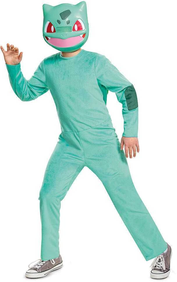 Karnavalinis kostiumas Pokemon Bulbasaur kostiumas žalias persirengimas Kigurumi 137-149 cm (10-12 metų)