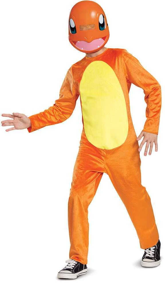 Karnavalinis kostiumas Pokemon Charmander kostiumas oranžinis Kigurumi maskuotė 137-149 cm (10-12 metų)
