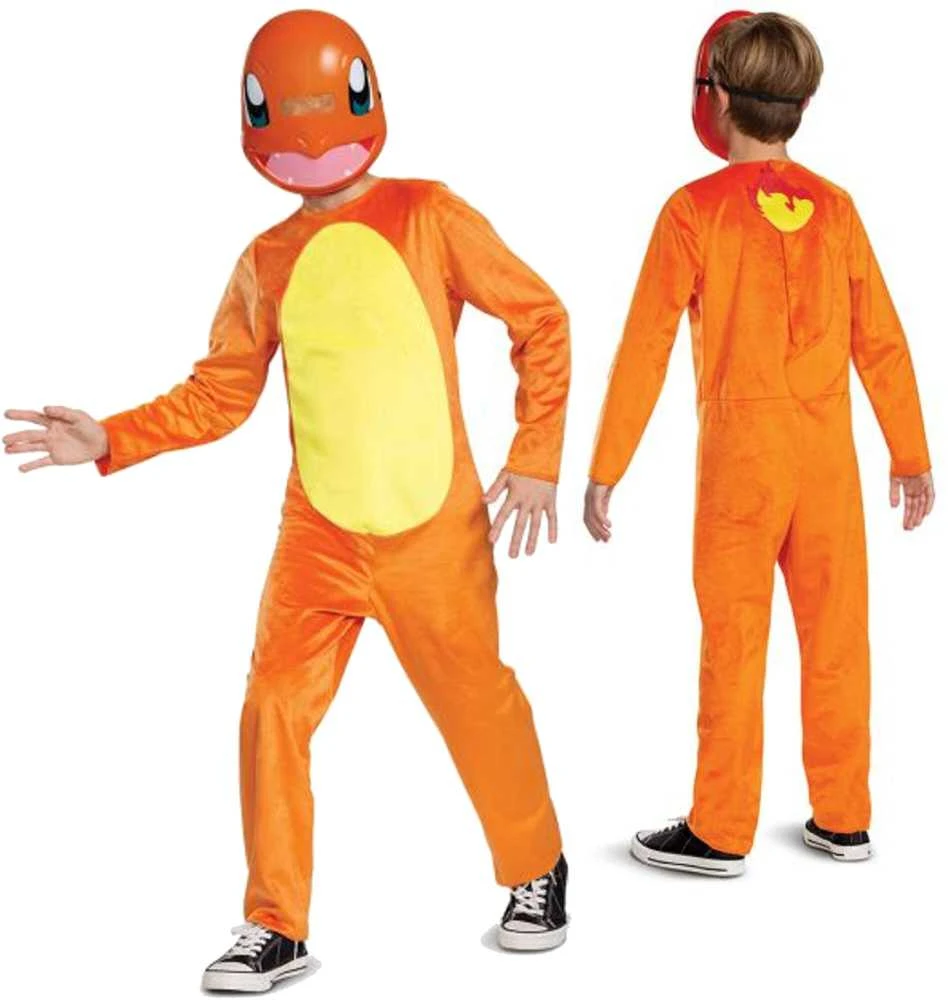 Karnavalinis kostiumas Pokemon Charmander kostiumas oranžinis kaukė Kigurumi 109-126 cm (4-6 metai)