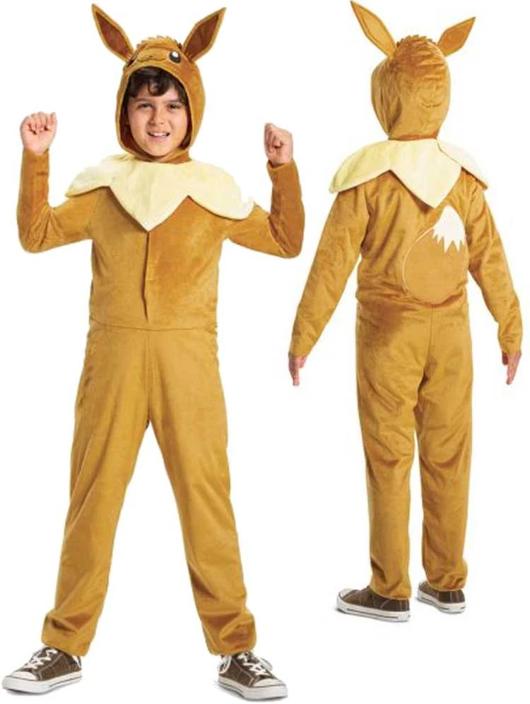 Disguise Karnavalinis kostiumas Pokemon Eevee kostiumas rudas maskuoklis 126-136 cm (7-8 metai) Kigurumi