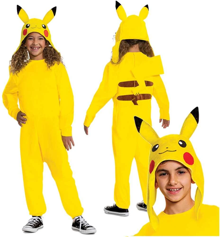 Karnavalinis kostiumas Pokemon Pikachu kostiumas geltonas maskuoklis 127-136 cm (7-8 metai) Kigurumi