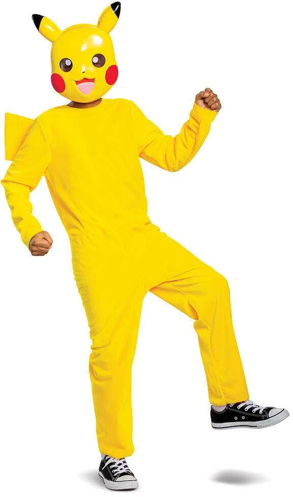 Jakks Pacific Karnavalinis kostiumas Pokemon Pikachu kostiumas geltonas kigurumi maskuotė 137-149 cm (10-12 metų)