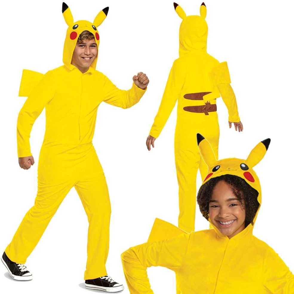 Karnavalinis kostiumas Pokemon Pikachu kostiumas geltonas maskuoklis 150-163 cm (14-16 metų) Kigurumi