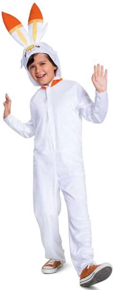 Karnavalinis kostiumas Pokemon Scorbunny kostiumas baltas maskuoklis 126-136 cm (7-8 metai) Kigurumi