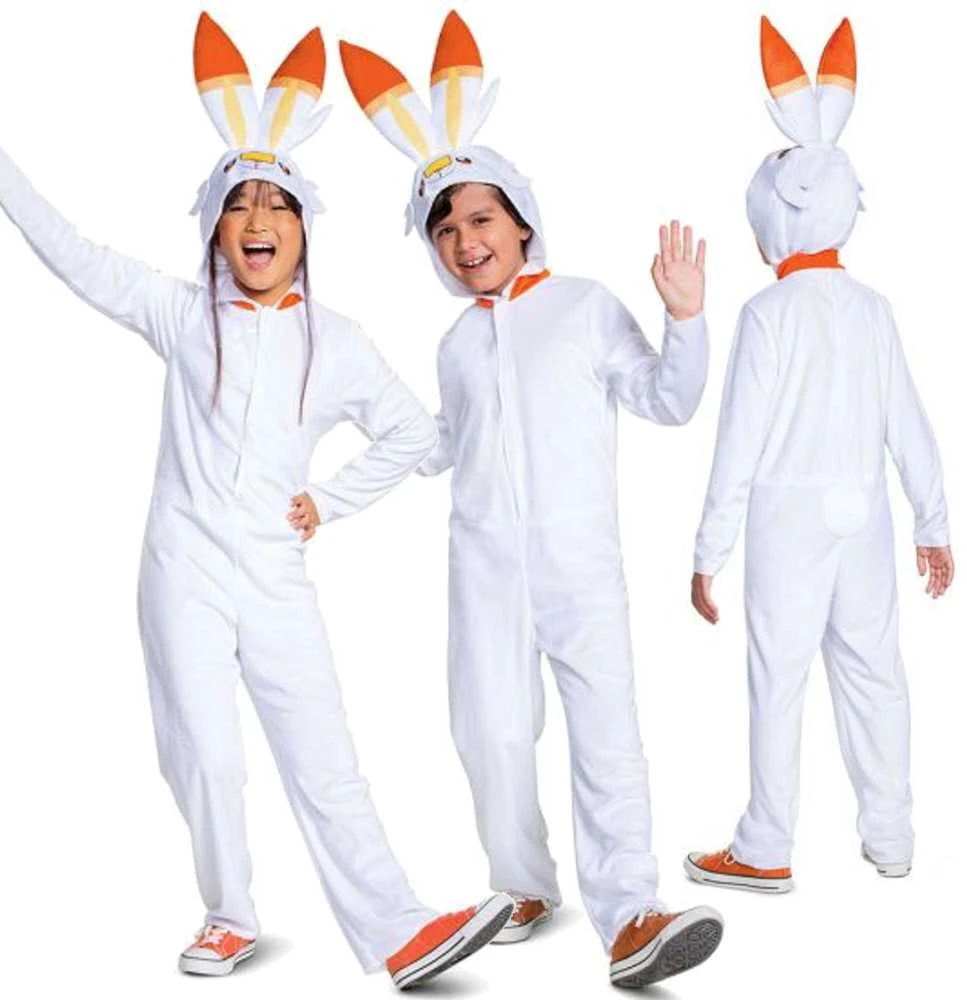 Karnavalinis kostiumas Pokemon Scorbunny kostiumas baltas maskuoklis 126-136 cm (7-8 metai) Kigurumi