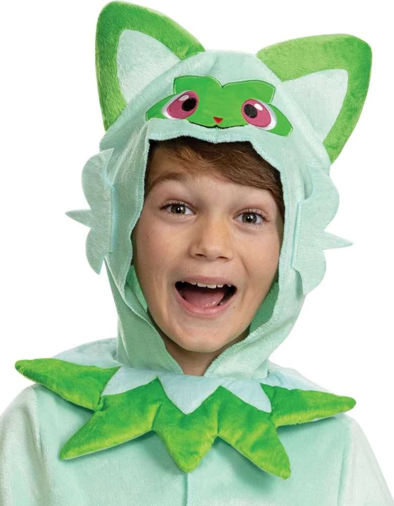 Karnavalinis kostiumas Pokemon Sprigatito kostiumas žalias maskavimas 127-136 cm (7-8 metai) Kigurumi