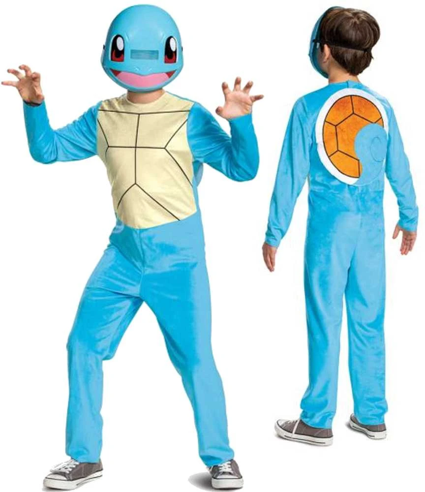 Karnavalinis kostiumas Pokemon Squirtle kostiumas mėlynas maskavimas 109-126 cm (4-6 metai)