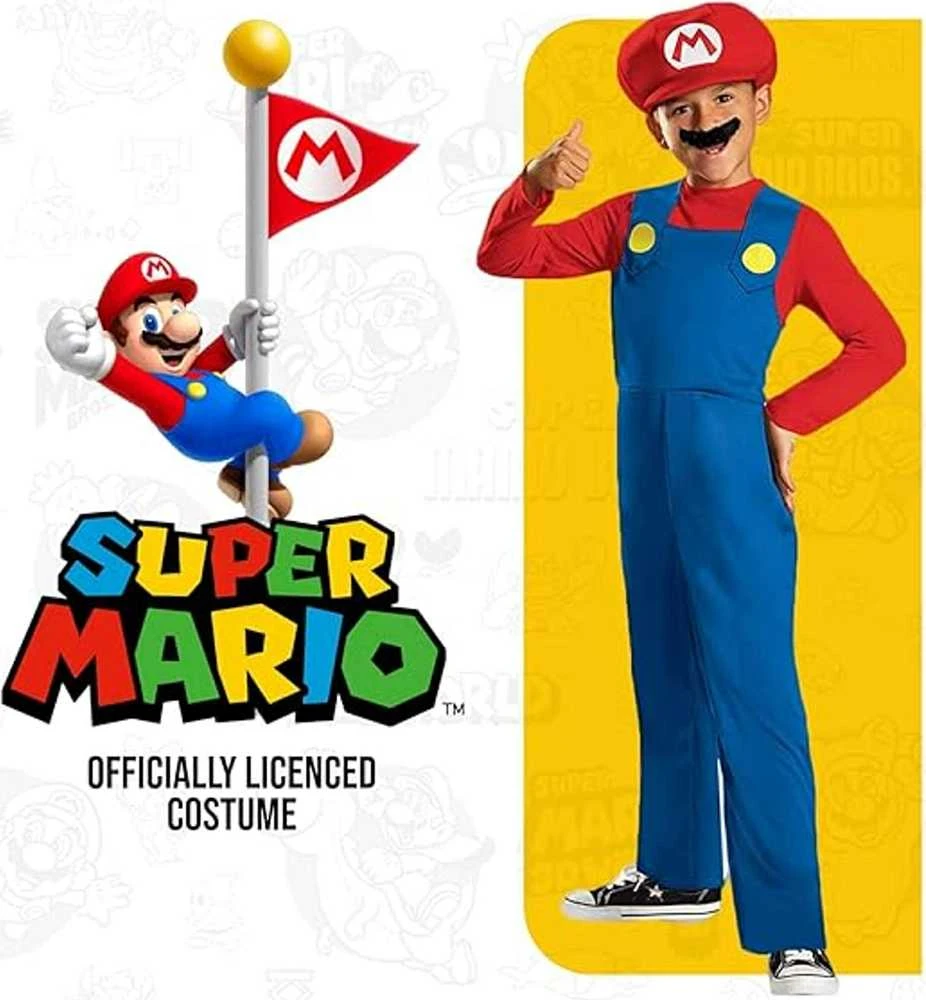 Karnavalinis kostiumas Super Mario berniukui 109-126 cm ūgio (4-6 metų)