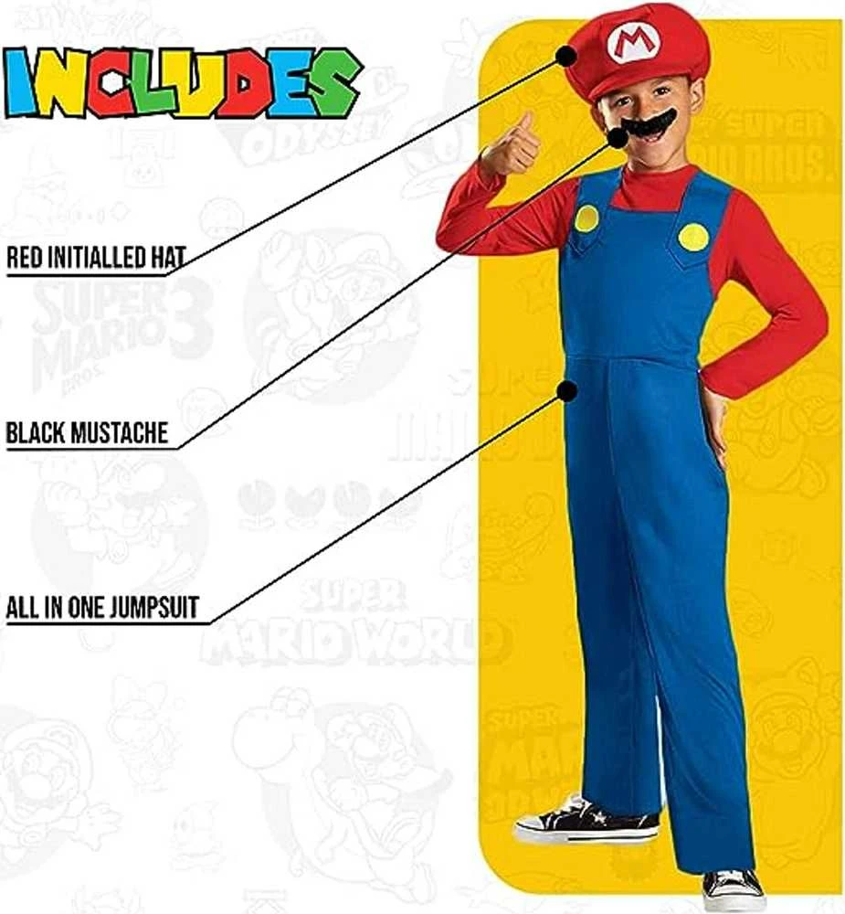 Karnavalinis kostiumas Super Mario berniukui 109-126 cm ūgio (4-6 metų)