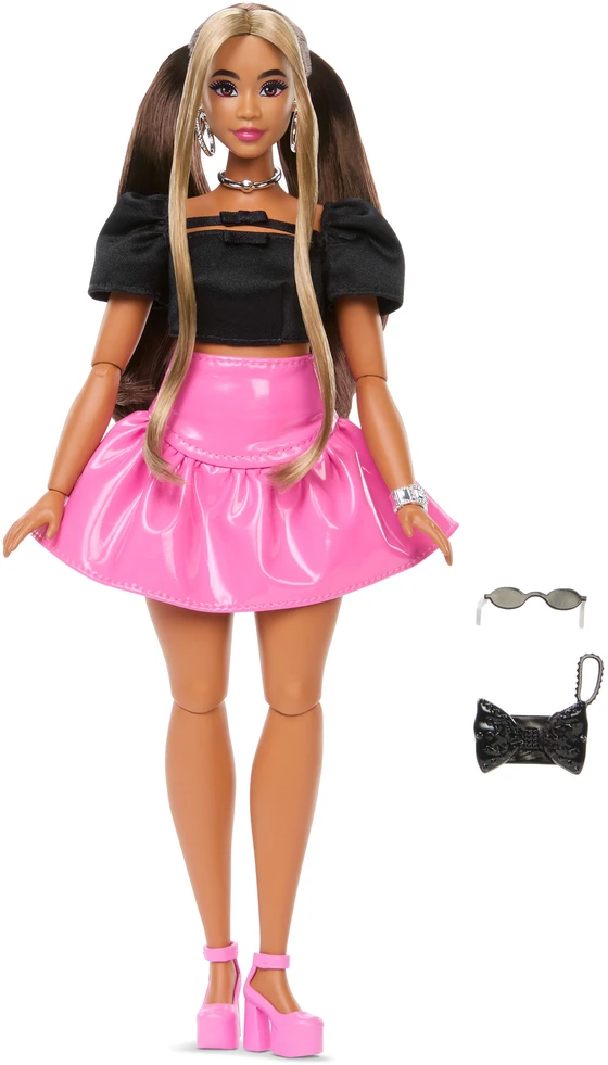 Mattel BARBIE DELUXE FASHIONISTAS mados lėlė rožiniu sijonu (JJN74)