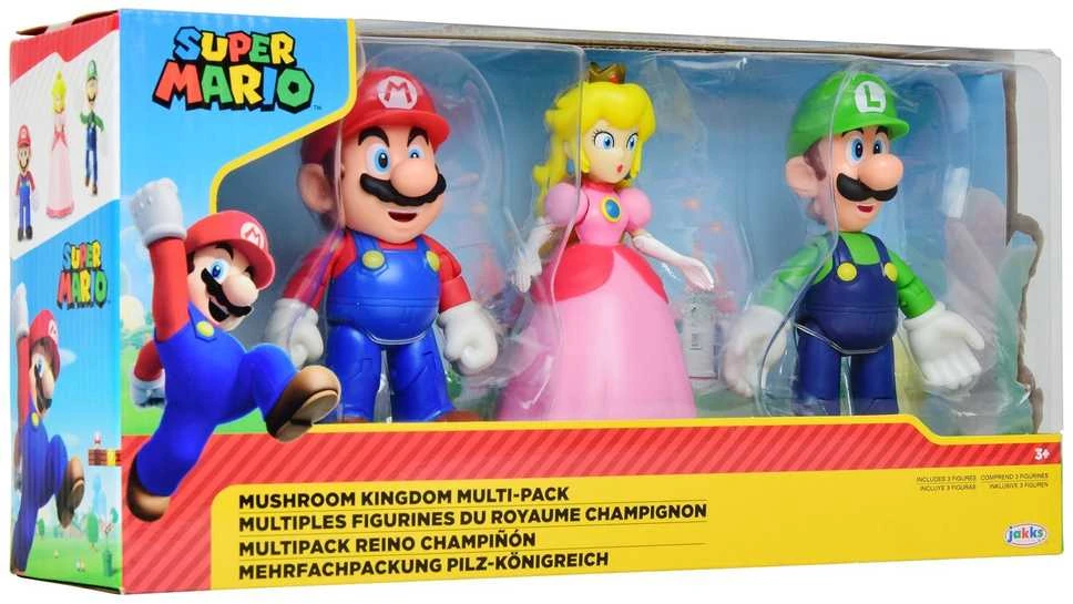 Jakks Pacific Nintendo – 3 pakuočių 10 cm grybų karalystės dioramos rinkinys (64511-4L)