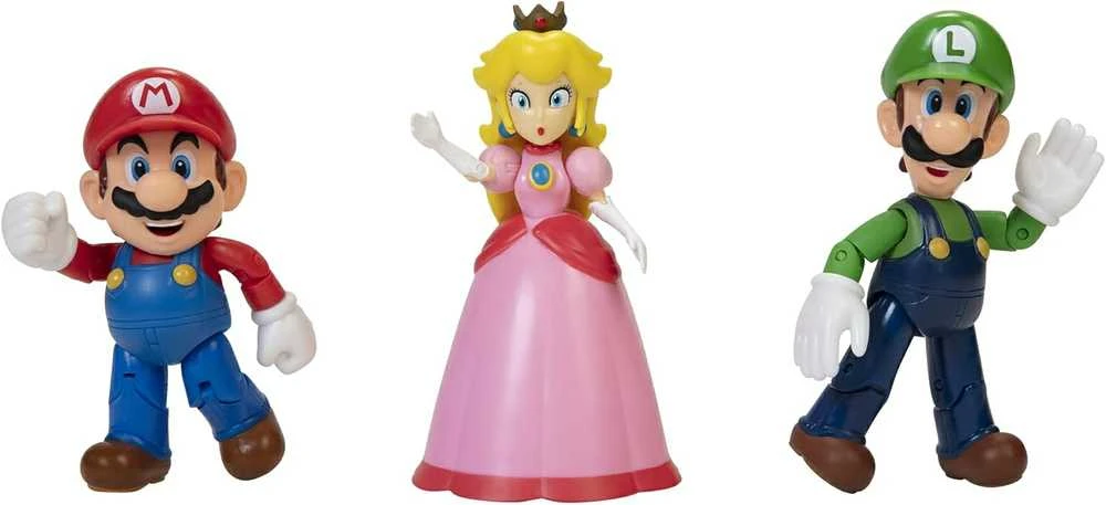 Jakks Pacific Nintendo – 3 pakuočių 10 cm grybų karalystės dioramos rinkinys (64511-4L)