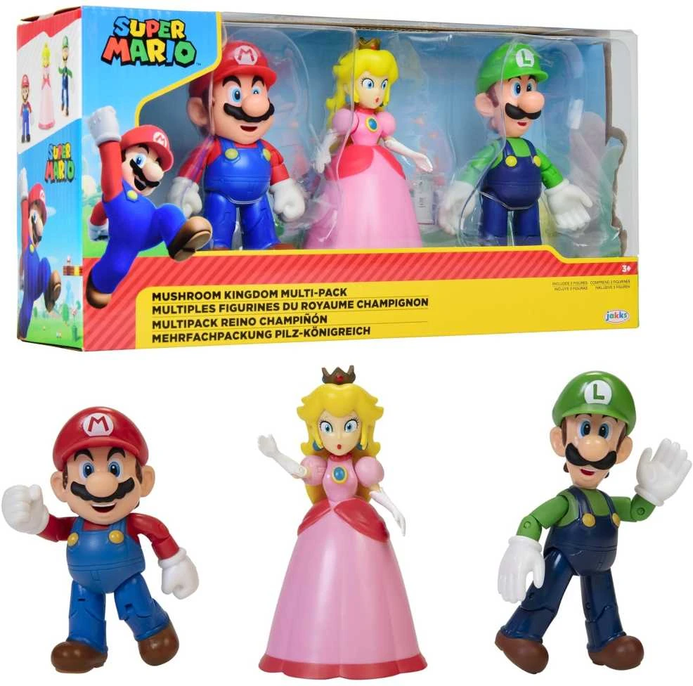 Jakks Pacific Nintendo – 3 pakuočių 10 cm grybų karalystės dioramos rinkinys (64511-4L)