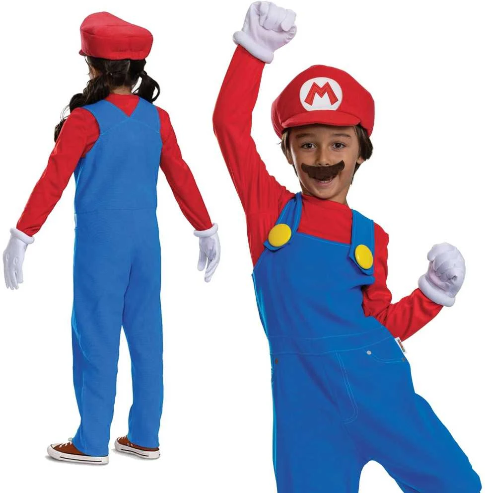 Super Mario karnavalinis kostiumas berniukams ir mergaitėms 127-136 cm (7-8 metų amžiaus)