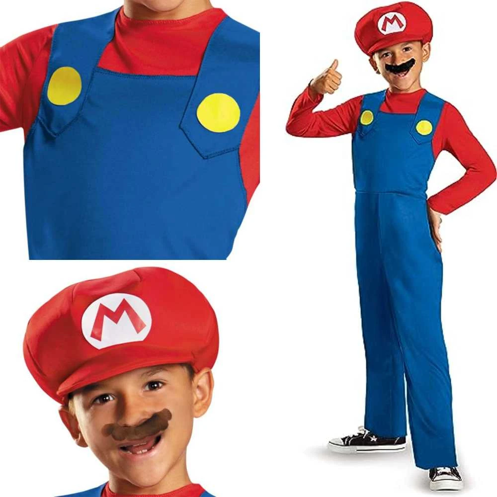 Super Mario karnavalinis kostiumas berniukui 137-149 cm ūgio (10-12 metų)