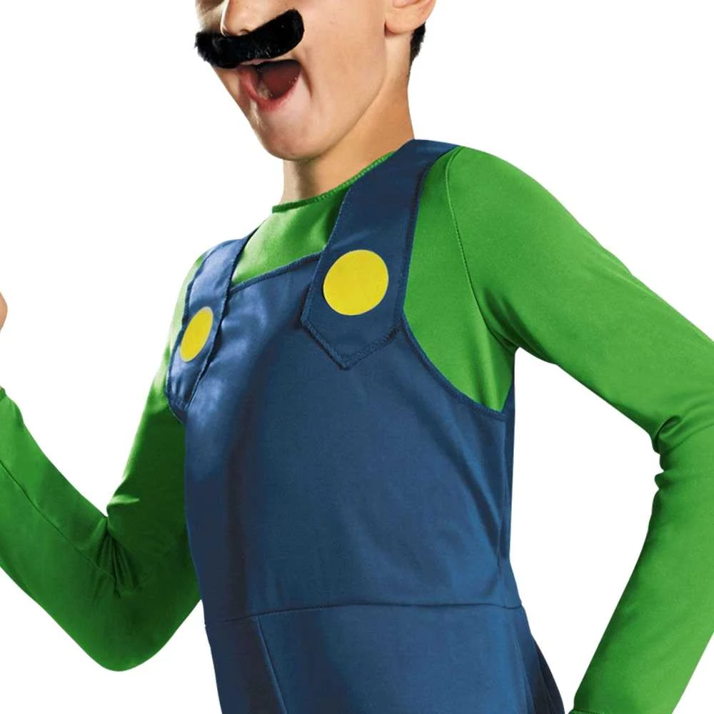 Super Mario karnavalinis kostiumas berniukui, Luigi kostiumas, maskuotė 137-149 cm (10-12 metų)