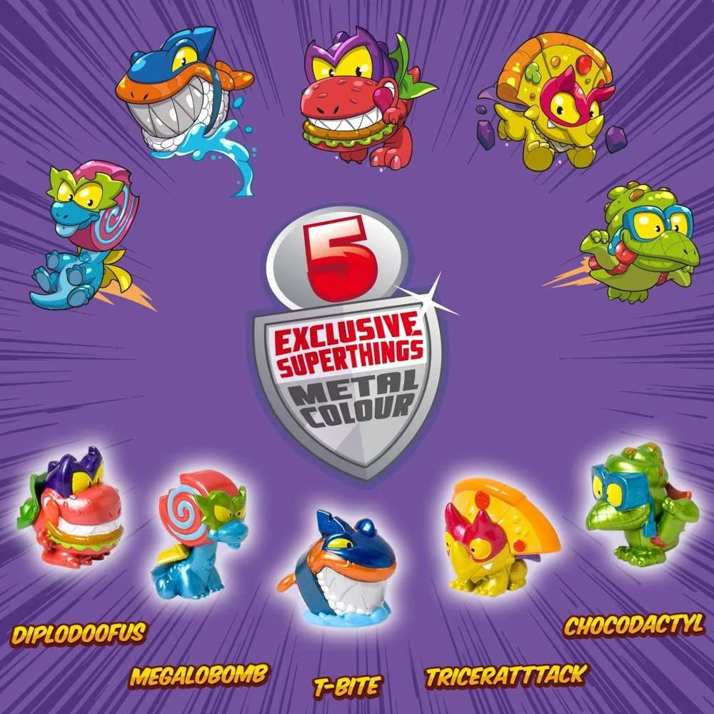 „SuperThings Rivals of Kaboom Dino Destroyers“ išskirtinė „Rinkinys“ sidabrinė skarda
