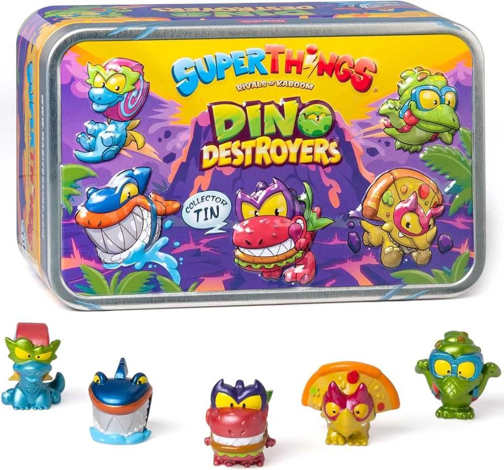 „SuperThings Rivals of Kaboom Dino Destroyers“ išskirtinė „Rinkinys“ sidabrinė skarda