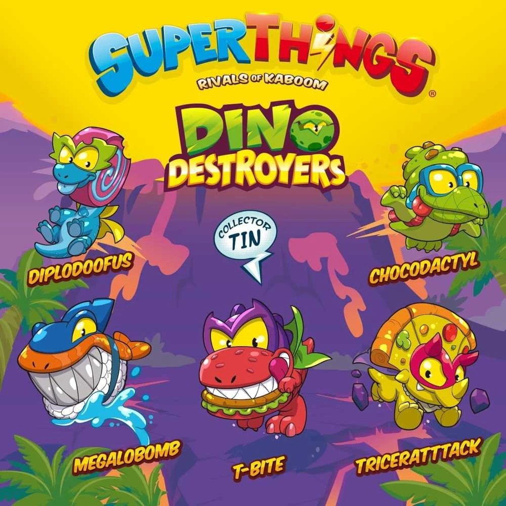 „SuperThings Rivals of Kaboom Dino Destroyers“ išskirtinė „Rinkinys“ sidabrinė skarda