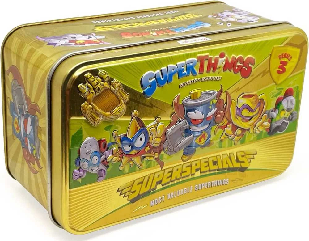 Magic Box SuperThings Super Special Gold Tin ekskluzywny komplektas su serii 3 auksinė puszka